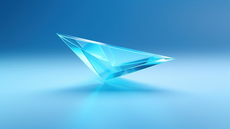 Blue abstract crystalline shape as wallpaper and backgroundの素材