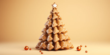 Christmas tree, made of gingerbread cookies