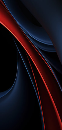 An abstract background with curves, blue and red colors