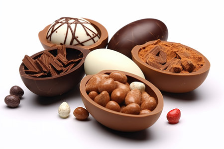 Delicious Easter eggs, made from chocolate