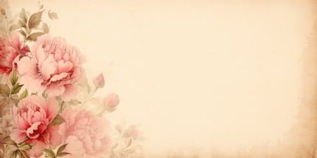 Greeting card with watercolor flowers. Pastel colours.の素材