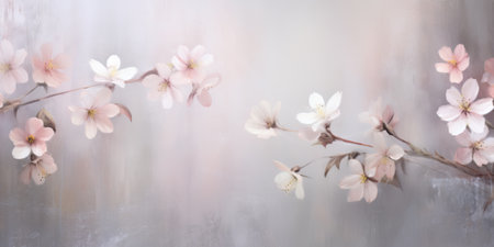 Cherry blossom sakura background. Floral spring background.の素材