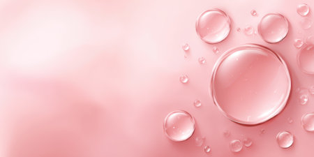 Water drops on pink background. Vector illustration for your graphic design.の素材