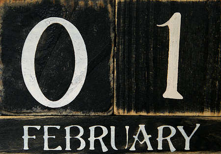 Retro-Calendar February 01の写真素材