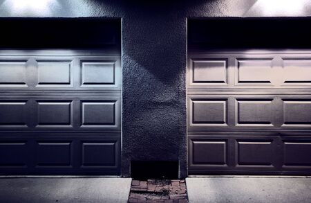 Two Garage Lightsの写真素材