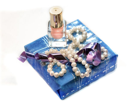 Cosmetic isolated  womans giftの写真素材