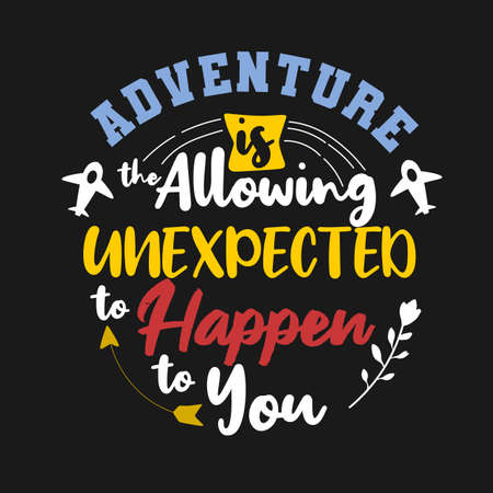 Premium quote about adventure and journeyのイラスト素材