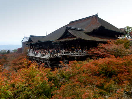 NARA, JAPAN- November 23: a lot of person visit Kiyomizu-dera Temple on November 23, 2015 at Kiyomizu-dera Temple in kyotoのeditorial素材