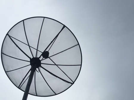 satellite dish with skyの写真素材