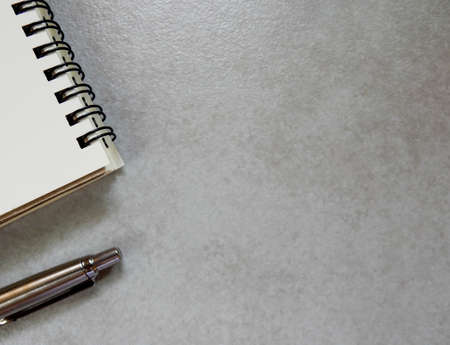 blank paper note and pen (note space)の写真素材