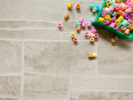 colorful bead with note spaceの写真素材