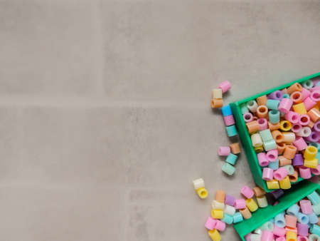 colorful bead with note spaceの写真素材