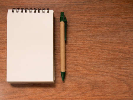 blank paper note and pen (note space)の写真素材