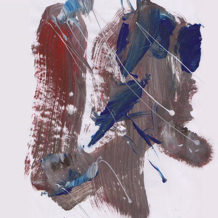 This artwork a acrylic painting with abstract style and domination dark brown colorの写真素材