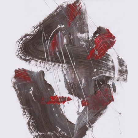 This artwork about abstract painting style with dark brown and litle maroon colorの写真素材