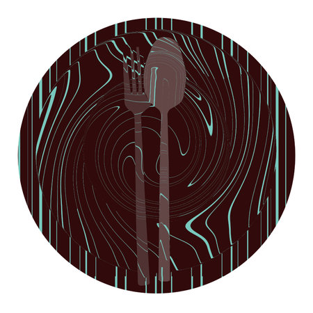 This optical art style artwork with illusion effect about table manner symbolの写真素材