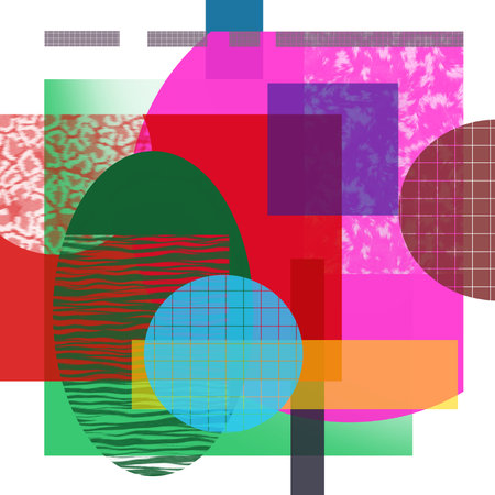 This artwork design with decorative style and minimalize, pop colorsの写真素材