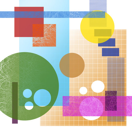 This artwork design with decorative style and minimalize, pop colorsの写真素材