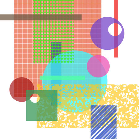 This artwork design with decorative style and minimalize, pop colorsの写真素材