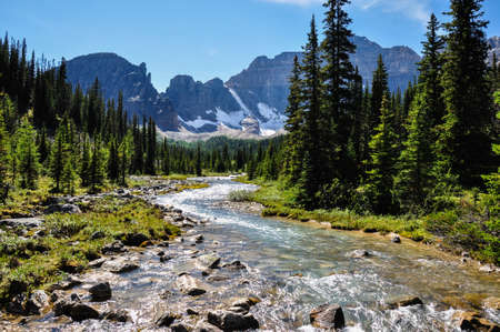 Temple pass trail in Banff National Park, Alberta, Canada.の写真素材