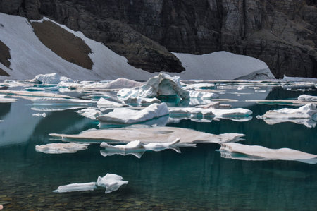 Iceberg Trail in Glacier National Park, Montana, USA.の写真素材