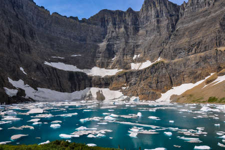 Iceberg Trail in Glacier National Park, Montana, USA.の写真素材