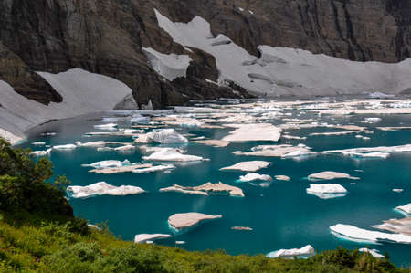 Iceberg Trail in Glacier National Park, Montana, USA.の写真素材