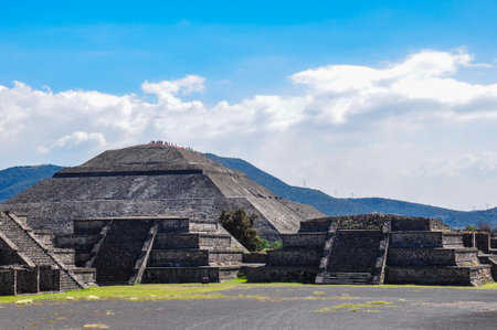 Pyramid of Moon, Teotihuacan, Aztec ruins, Mexico.