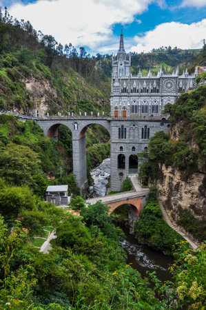 Las Lajas Church in South of Colombia.の写真素材