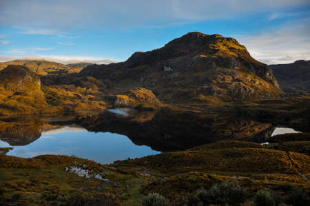 Beautiful view over El Cajas National Park, Ecuador.の写真素材