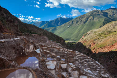 Salinas de Maras, Sacred Valley, Peru.の写真素材