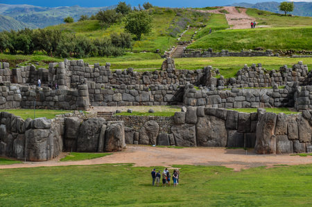 Saqsaywaman Incas ruins near Cusco, Peru.のeditorial素材