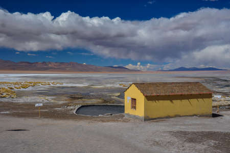 Isolated Thermal station in Sur Lipez, South Bolivia.の写真素材