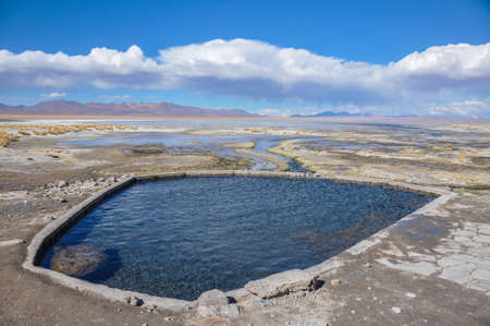 Isolated Thermal station in Sur Lipez, South Bolivia.の写真素材