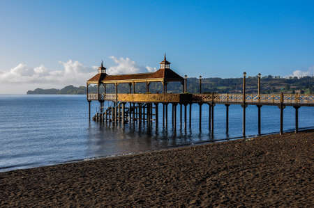 Dock of Frutillar, in Chile.の写真素材