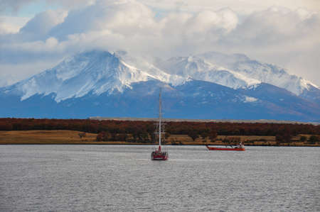 Arriving at Puerto Natales, Southern Chile.のeditorial素材