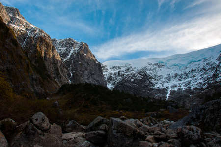 Parque Nacional of Queulat, Carretera Austral, Highway 7, Chile.の写真素材