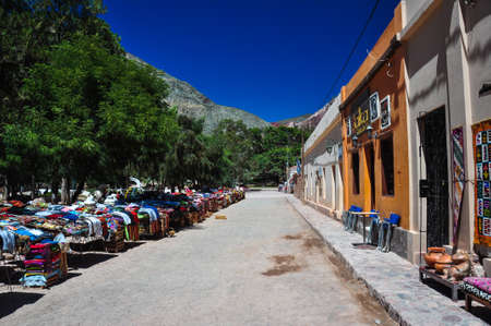 Colorful village and market of Purmamarca, Argentina.のeditorial素材