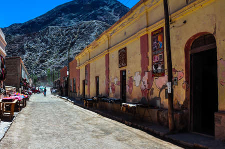 Colorful village and market of Purmamarca, Argentina.のeditorial素材