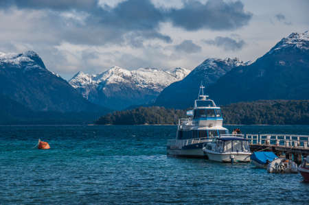 Seven lakes road in Villa la Angostura, Argentina.のeditorial素材