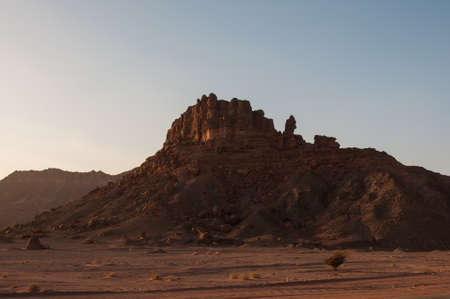 Rock formations near Al-Ula in the deserts of Saudi Arabia.の写真素材