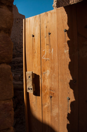 Old door in Al-Ula old City, Saudi Arabia.の写真素材