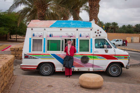 Ice cream truck in Riyadh, Saudi Arabia.のeditorial素材