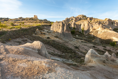 Wonderful landscape of Cappadocia in Turkey near Geremeの写真素材