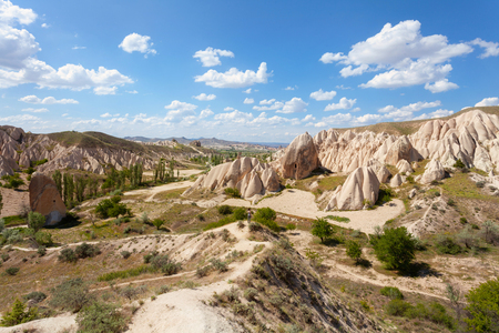 Wonderful landscape of Cappadocia in Turkey near Geremeの写真素材