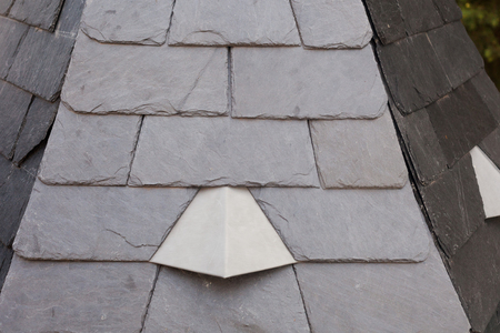 Slate roof tiles backgroundの写真素材