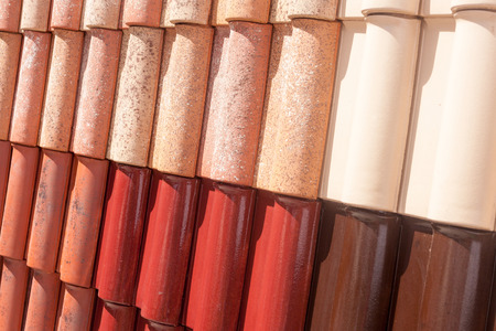 Natural color roof tile patternの写真素材