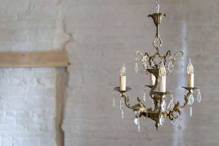 Crystal chandelier lamp, is a branched ornamental light fixture designed to be mounted on ceilings...