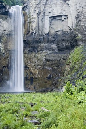 Scenic view of Taughannock falls in the finger lakes region of New York.の写真素材