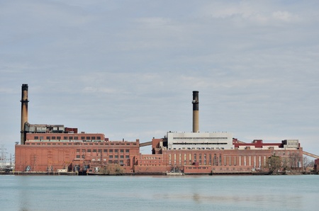 Huntley Generating Station is a 760 megawatt coal-fired steam electric generating facility located along the Niagara River in Tonawanda New York.のeditorial素材